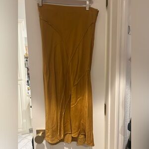 Anthropologie Saturday Sunday Yellow Gold slim Maxi Skirt